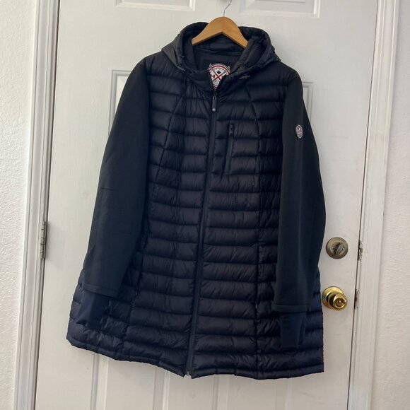 Halifax Woman's Plus-Size Black Puffer Packable Down-Filled Outdoor Jacket Sz 2x - Picture 3 of 13